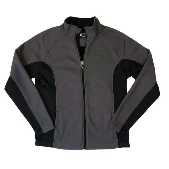 SPYDER Constant Full-Zip Jacket M Men's Sweater Fleece Gray Black - Picture 3 of 9